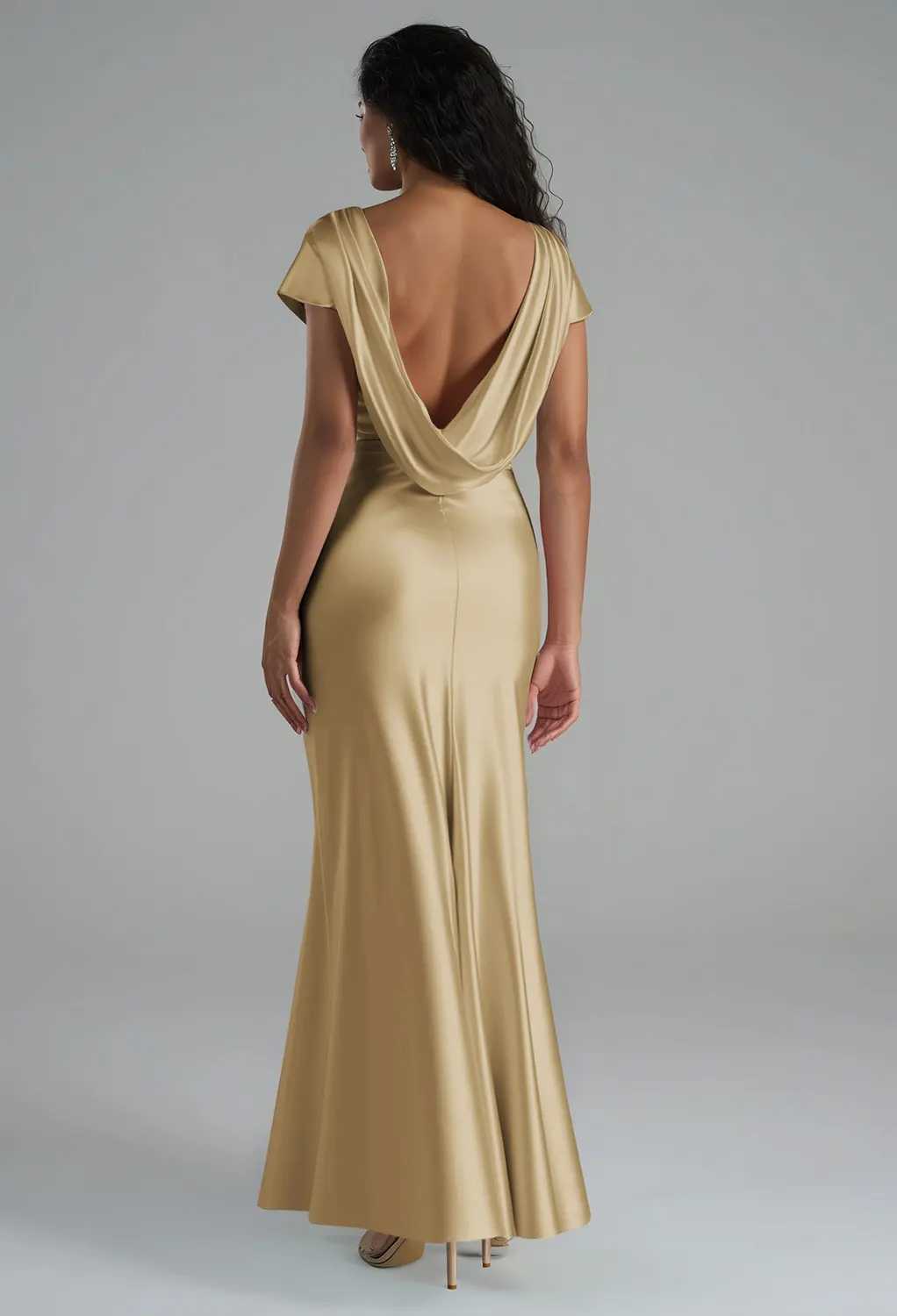 AW Lacey Light Gold  Bridesmaid Dresses